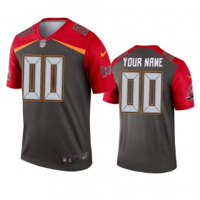 Camiseta Hombre NFL Tampa Bay Buccaneers Personalizar Pewter Inverted Legend
